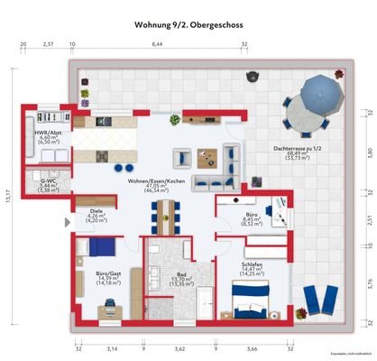 Grundriss Wohnung 9