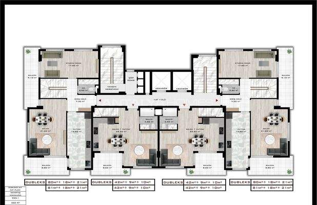 Stylish Flats with Nature and Sea Views in Alanya