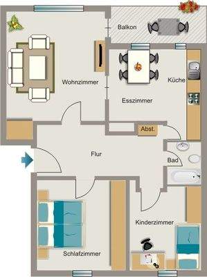 Grundriss beispielhaft