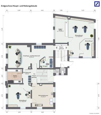 Erdgeschoss Haupt- und Nebengebäude