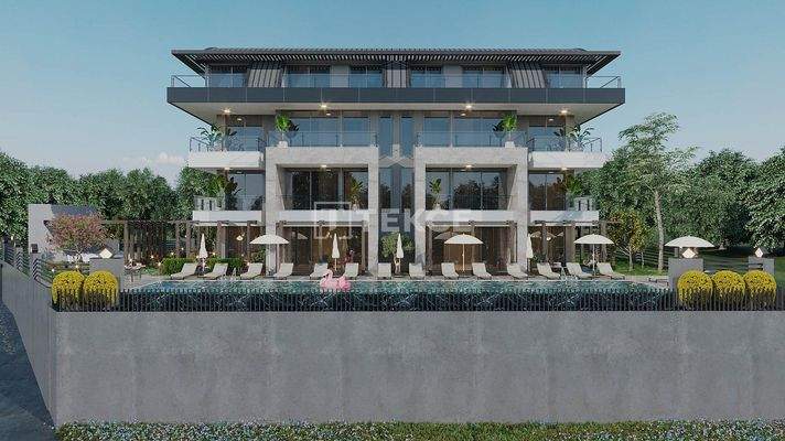 Chic Apartments with City View in a Complex with Amenities in Alanya