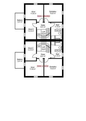 Grundrissplan Obergeschoss