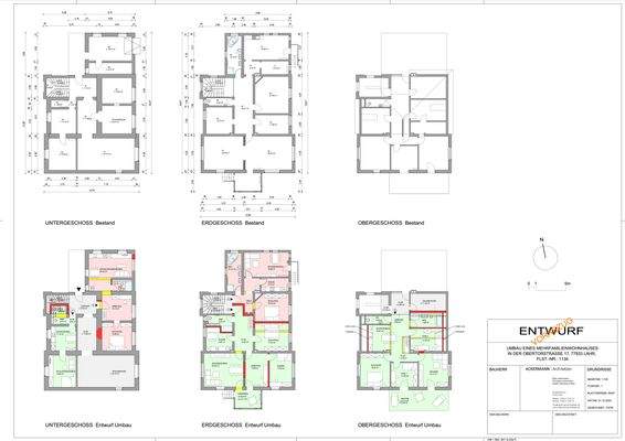 Grundrisse Bestand und Projekt