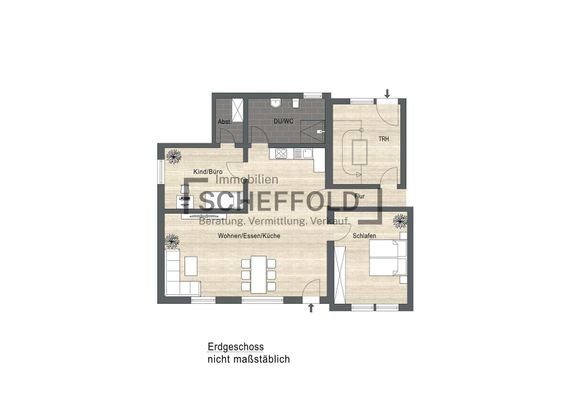 Grundriss 3,5 Zimmer Variante