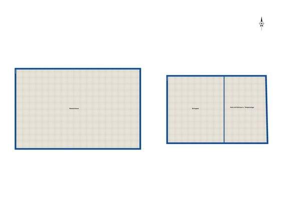 Gewächshaus und Schuppen