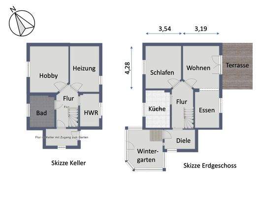 Skizze Grundrisse Friedlander Str.