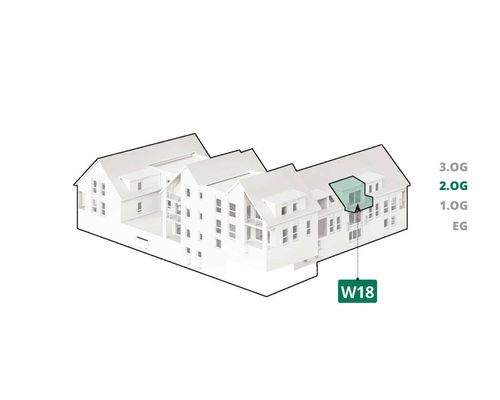 Lage der Wohnung 18 im Gebäude