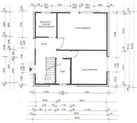 Grundriss Keller