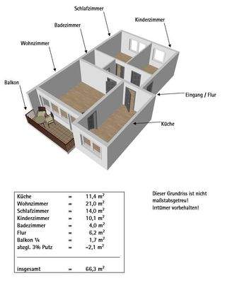 Grundriss und Wohnfläche