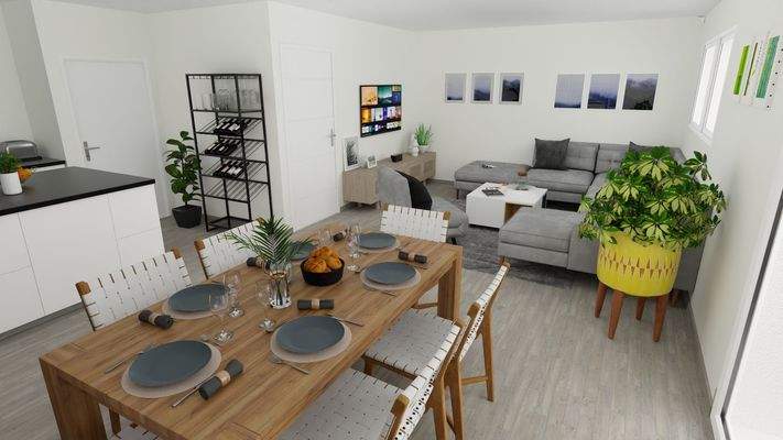 Essbereich/ Wohnzimmer - Visualisierung