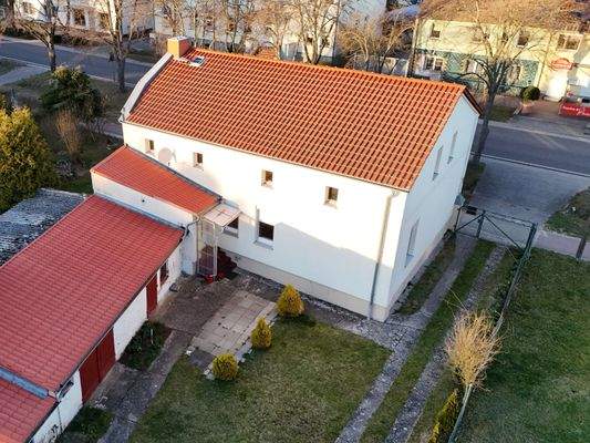 Hausansicht Drohne Hof