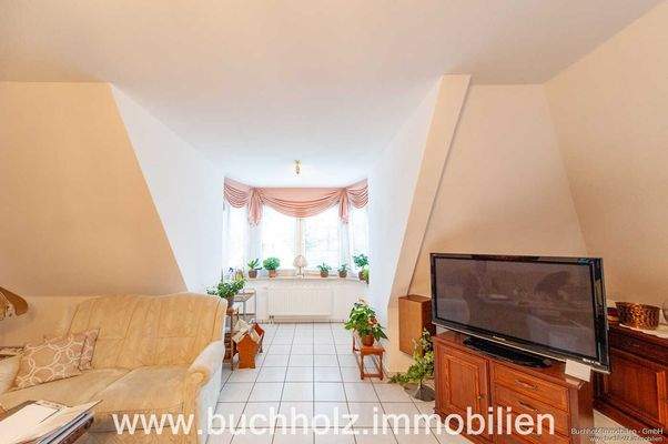 Wohnzimmer mit Erker