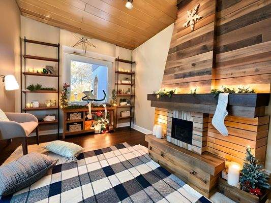 Einrichtungsbeispiel Kaminecke