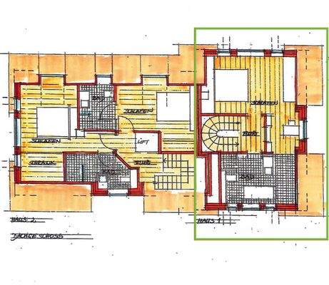 Dachgeschoss (Grundriss nicht maßstabsgerecht)