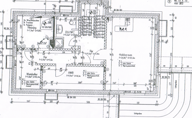 Grundriss Souterain m.Apartement