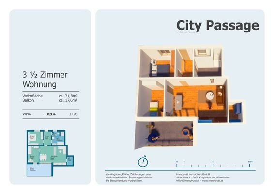 Plan Wohnung Top 4 - 1.OG 3D