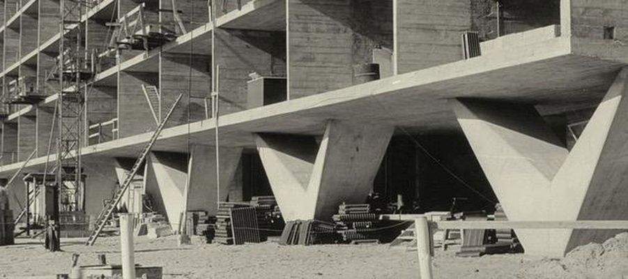 historische Aufnahme Baustelle