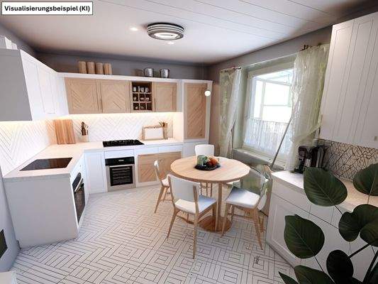 Blick in die Küche KI - Bild