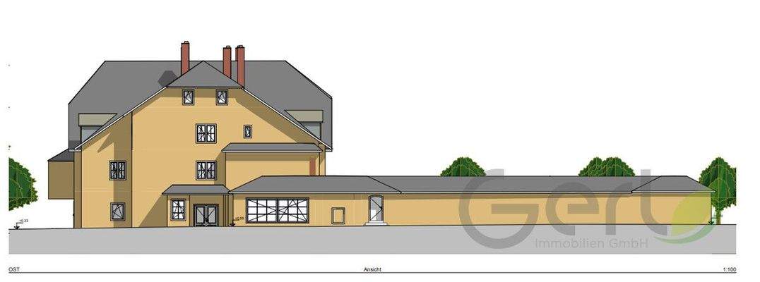 Ost Ansicht Hauptgebäude