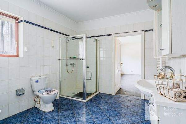 Tageslicht-Bad mit Dusche und Badewanne 