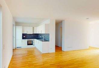 Wohnbereich und Essbereich (Musterwohnung)