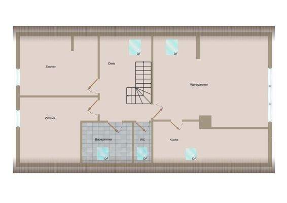 Grundriss-Skizze Dachgeschoss