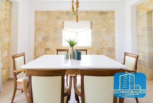 Kreta, Kamilari: Steinvilla mit Apartment und Blick auf den Kamilari-Hügel