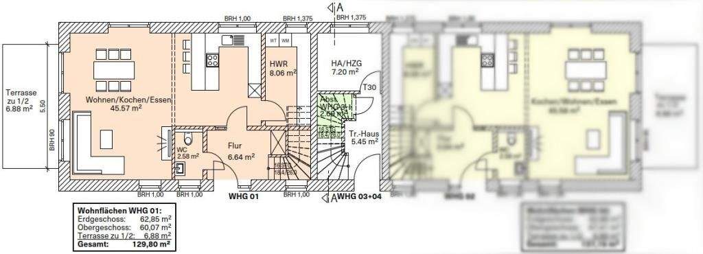 Grundriss Erdgeschoss links