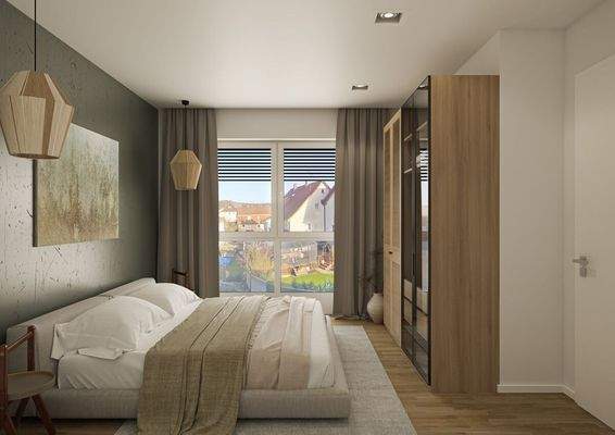 Unverbindliche Illustration Schlafzimmer