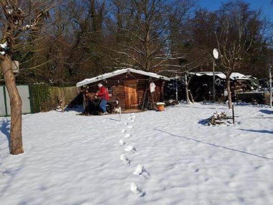 Blockhausromantik im Winter