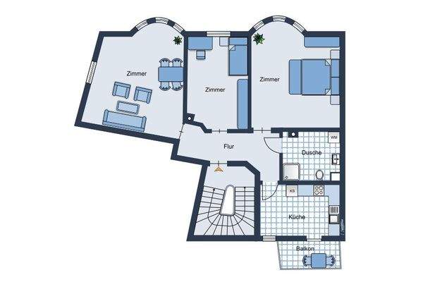 2. Obergeschoss rechts 