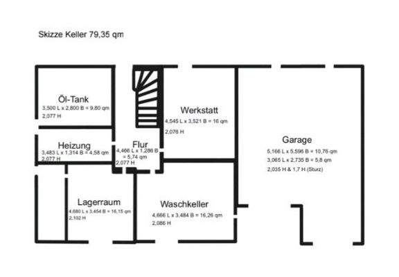 Keller Grundriss-Skizze 