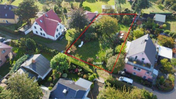 Luftbild mit Draufsicht