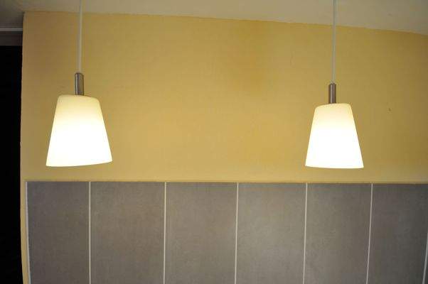 Fliesenspiegel im Bereich der vorgesehenen Küche im Souterrain