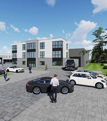 Ansicht Gewerbehalle