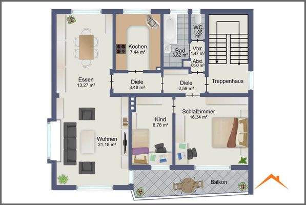 Grundriss Obergeschoss