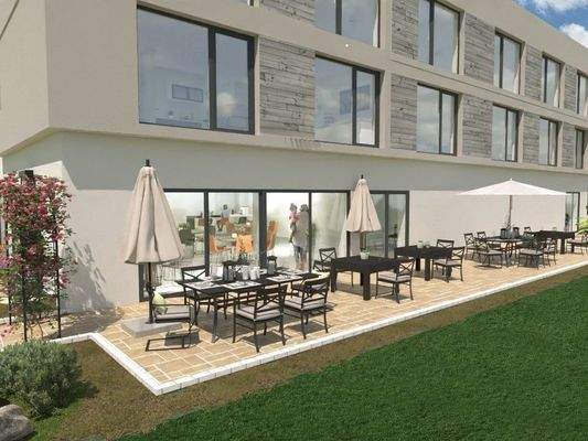 Rendering Pizzeria Außenansicht