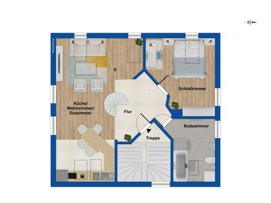 Grundriss Maisonettewohnung OG