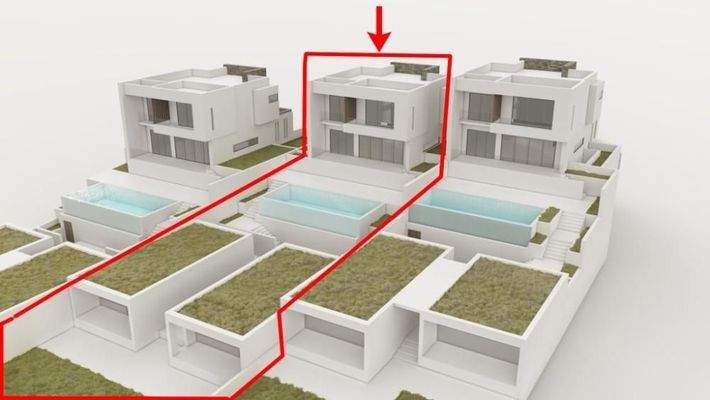 Kreta, Plaka Elounda: Meerblick-Grundstück mit Baulizenz für 1 Luxusvilla und 2 Apartments