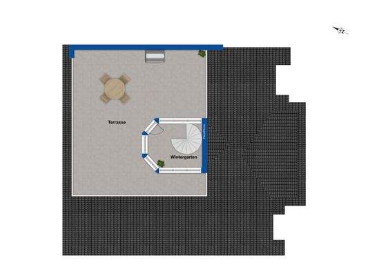 Grundriss Dachterrasse