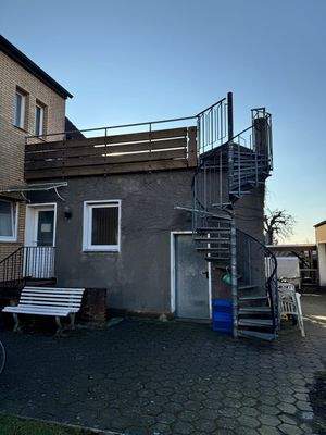 Wendeltreppe zur Dachterrasse