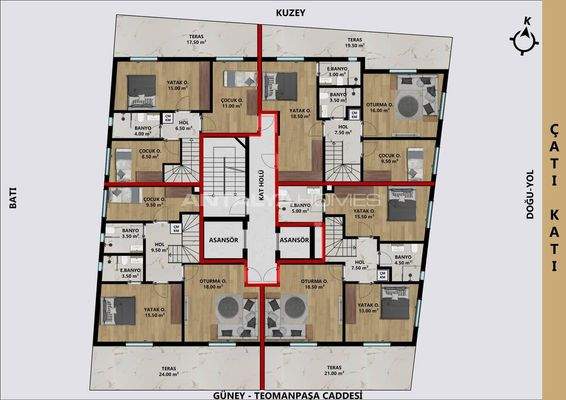 Apartments near the Main Road and Sea in Antalya Muratpaşa