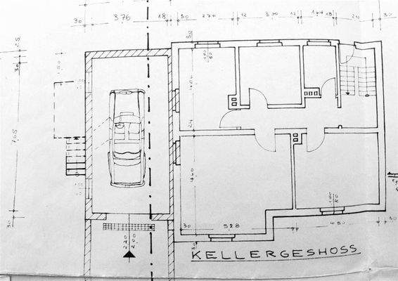 Grundriss Keller und Garage