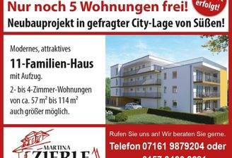 Nur noch 5 Wohnungen frei