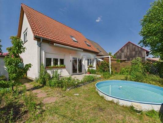 Rückansicht des Hauses