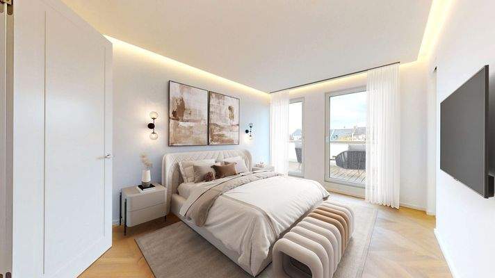 Schlafzimmer Ansicht I Visualisierung