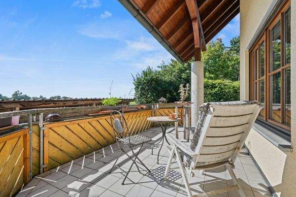 Süd-Ost-Balkon mit Blick Richtung Ravensburg