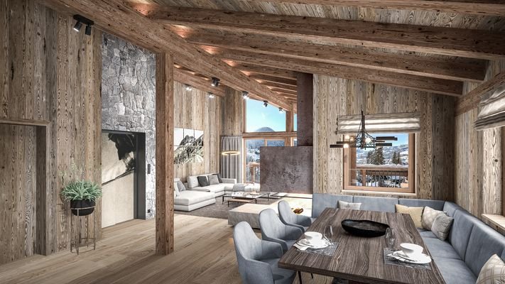 KITZIMMO-Exklusives Neubau-Penthouse mit Ski/in-Ski/out - Immobilien Kirchberg.