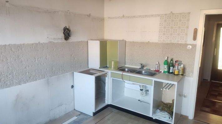 Küche vom Fenster aus