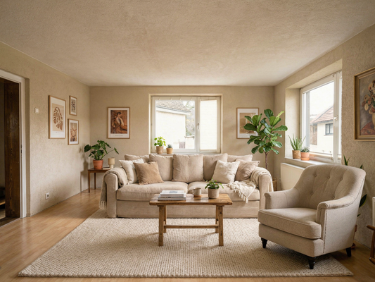 KI generiertes Wohnzimmer